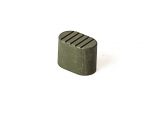 Green textured oval product with ridged top on a white background.
