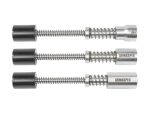 Three Armaspec stealth recoil springs aligned horizontally on a white background.