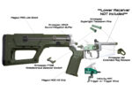 Example of a custom AR-15 lower build kit with magpul stock and grip velocity trigger and armaspec and strike industries accessories