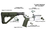 Example of a custom AR-15 lower build kit with magpul stock and grip and armaspec and strike industries accessories