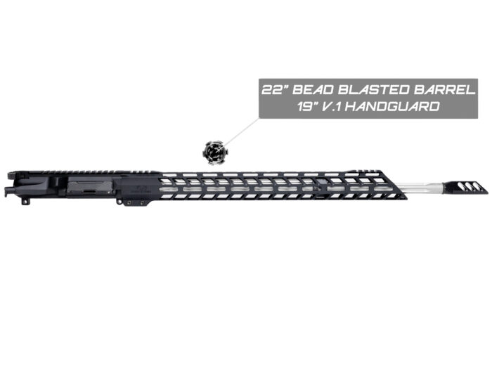 22" Fluted Bead Blasted Stainless 6.5 Grendel with 19" v.1 Handguard