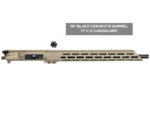 18" black barrel with 17" FDE handguard and fde upper