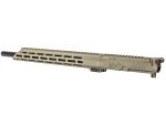 Tan AR-15 style upper receiver with long handguard and rail system.