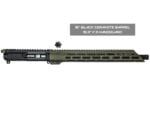 16-inch black Cerakote barrel rifle upper with 15.3-inch handguard left side view
