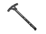 Warhammer branded black firearm charging handle on a white background
