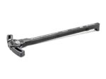 Black Warhammer charging handle for firearm on white background