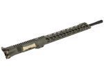 AR-15 style rifle upper receiver assembly with a long handguard and spiral fluted barrel