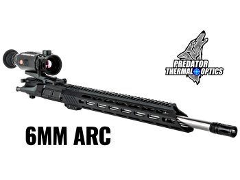 6mm ARC rifle upper with thermal optic scope and Predator Thermal Optics logo