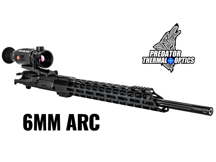 6mm ARC rifle upper with thermal optic and Predator Thermal Optics logo