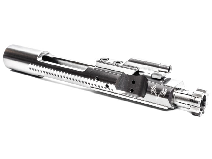 6.5 Grendel Bolt Carrier Group – Nickel Boron Finish – Angled Showcase