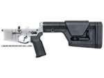 PRS AR-15 lower build kit with Magpul PRS Gen3 stock mounted on a silver demonstration receiver.
