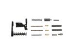 AR-15 lower parts completion kit with bolt catch, magazine catch, pivot and takedown pins, detents, roll pins, plungers, and springs for assembling a stripped lower receiver.