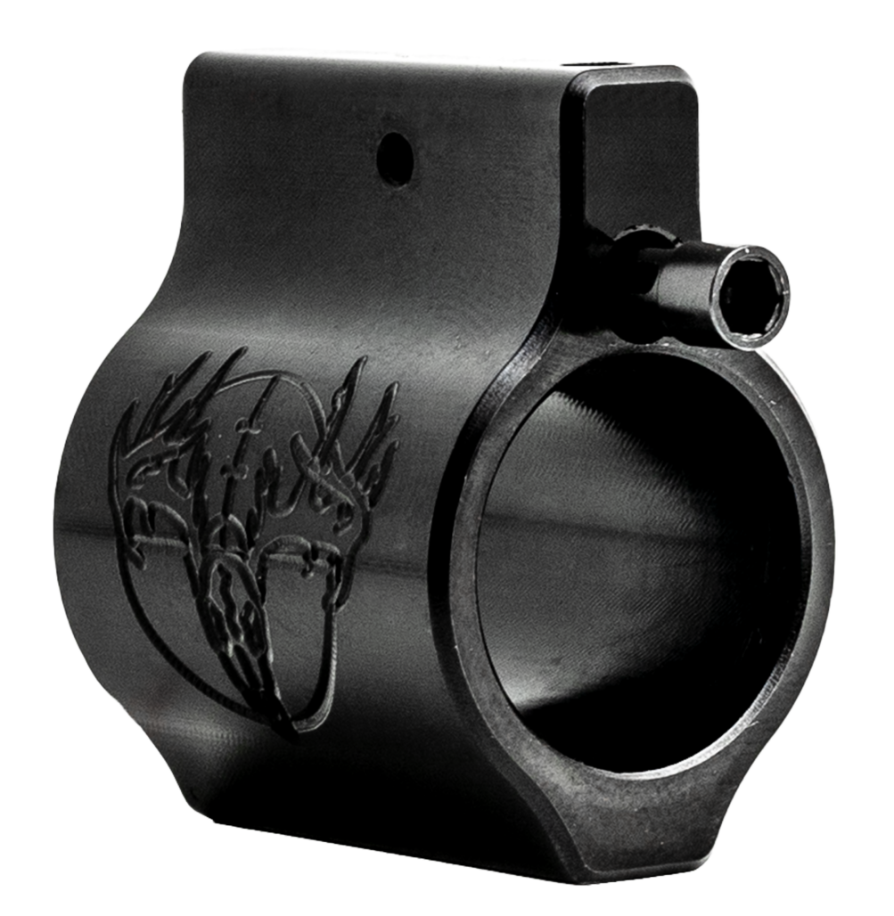 Grendel Hunter .750 click adjustable gas block designed for AR-15 rifles, providing precise gas regulation for suppressed and unsuppressed shooting.