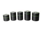 Feature Shot: `Close-up of a rugged thermal battery canister showing the high-grip textured exterior and screw-cap design.`