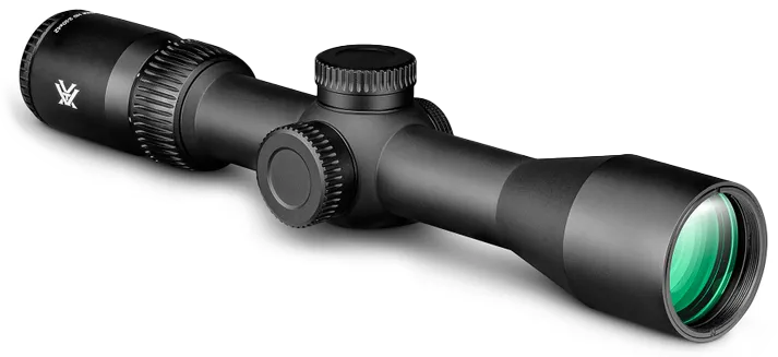 Vortex Viper HD 2-10x42 hunting riflescope with capped adjustment turrets.