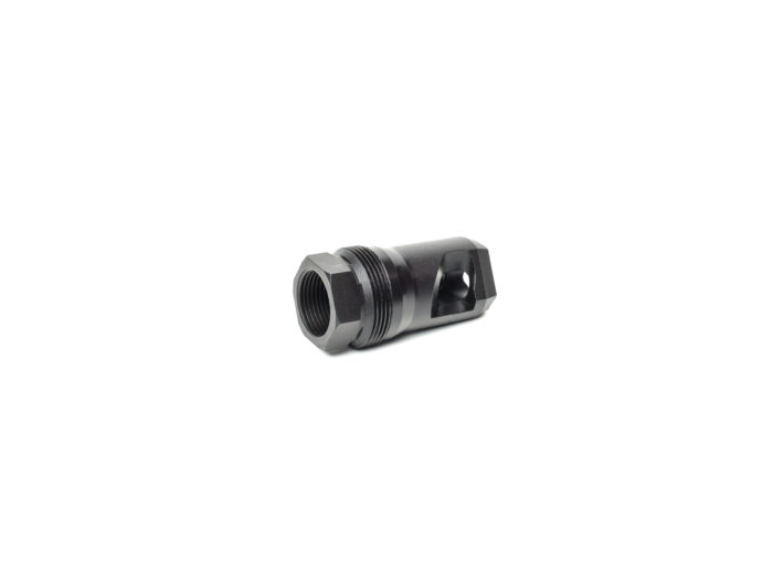 Armaspec Triad muzzle brake shown from the side