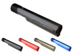 Strike Industries Advanced Receiver Extensions shown in FDE and black with additional color options including red and blue