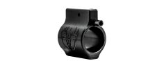 Low profile .750 click adjustable gas block with black nitride finish for AR-15 tuning.